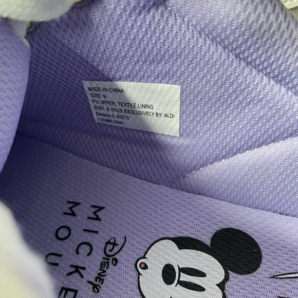 Disney Mickey Mouse ladies character court sneakers size 9 white and purple - Picture 8 of 9